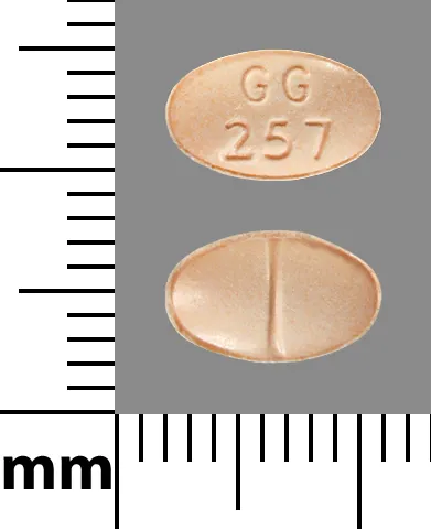 Alprazolam (Xanax) GG 257 Pill Image