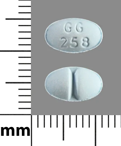 Alprazolam (Xanax) GG 258 Pill Image