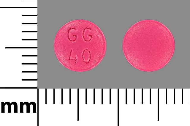 Amitriptyline (Amitid, Elavil, Endep) GG 40 Pill Image