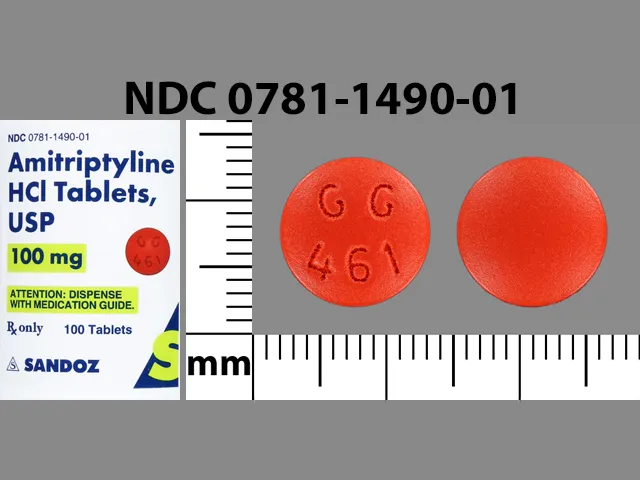 Amitriptyline (Amitid, Elavil, Endep) GG 461 Pill Image
