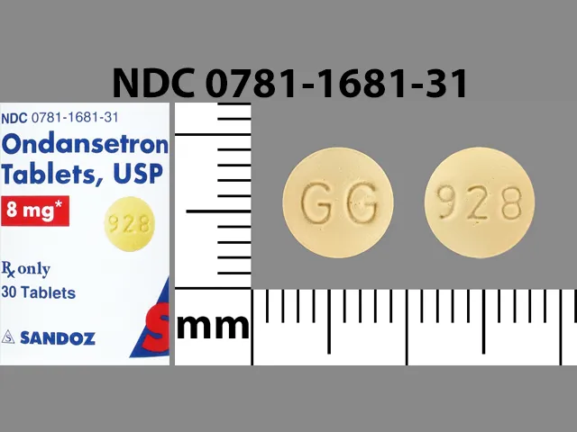 Ondansetron (Zofran, Zofran ODT, Zuplenz) GG 928 Pill Image