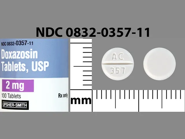 Doxazosin (Cardura) AC 357 Pill Image