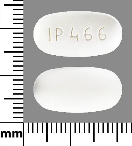 Ibuprofen (Advil, Caldolor, Motrin) IP 466 Pill Image