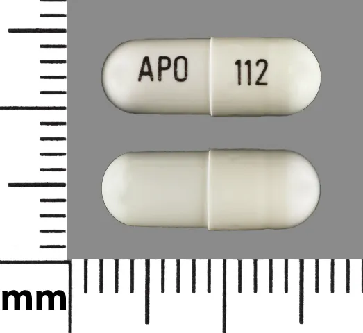 Gabapentin (Gralise, Neurontin) APO 112 Pill Image