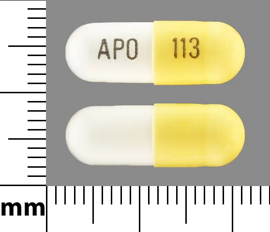 Gabapentin (Gralise, Neurontin) APO 113 Pill Image