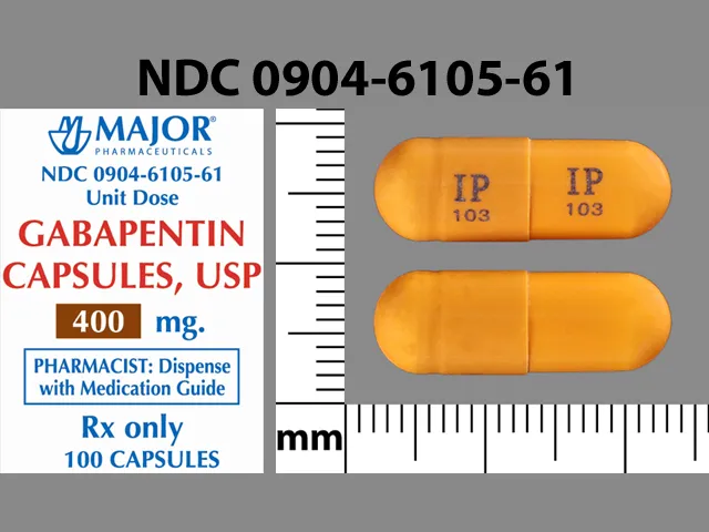 Gabapentin (Gralise, Neurontin) IP 103 IP 103 Pill Image