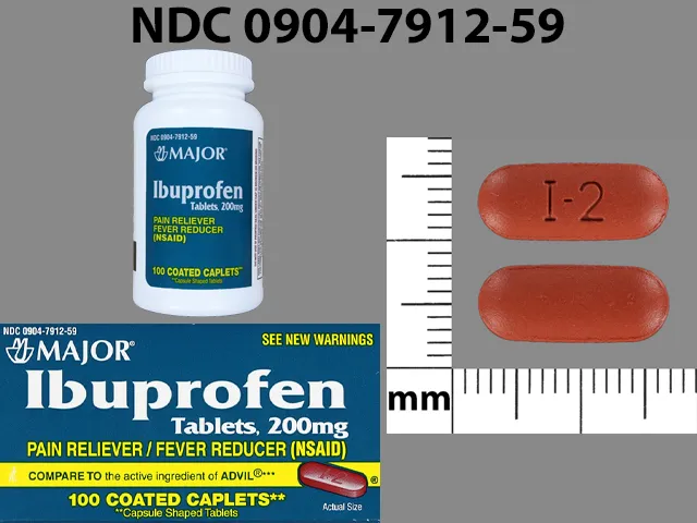 Ibuprofen (Advil, Caldolor, Motrin) I-2 Pill Image