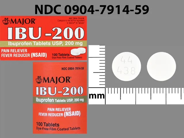 Ibuprofen (Advil, Caldolor, Motrin) 44 438 Pill Image