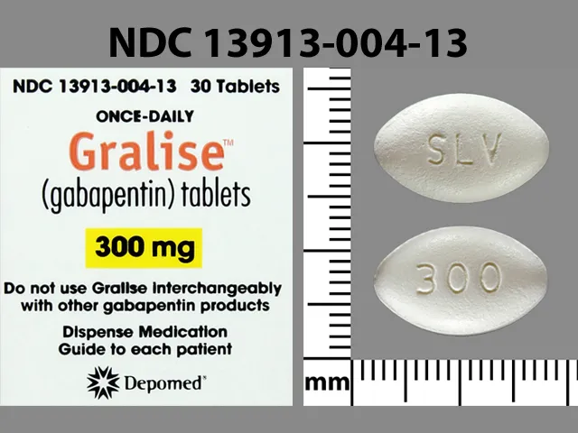 Gabapentin (Gralise, Neurontin) SLV 300 Pill Image