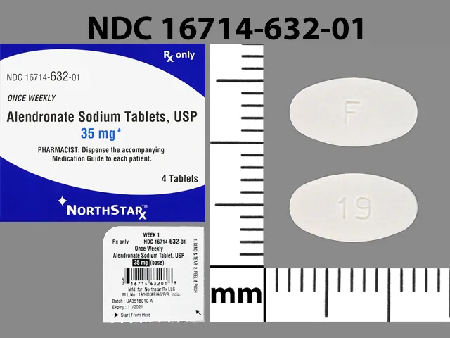 Alendronate (Binosto, Fosamax) F 19 Pill Image