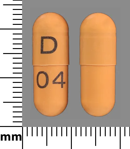 Gabapentin (Gralise, Neurontin) D 04 Pill Image