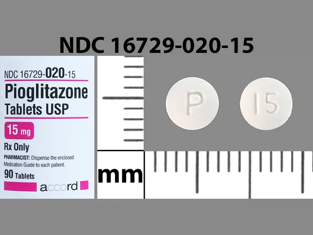 Pioglitazone (Actos) P 15 Pill Image