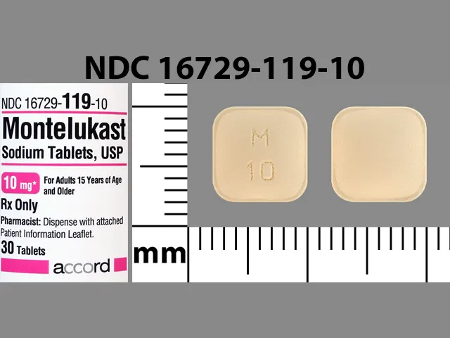 Montelukast (Singulair) M 10 Pill Image