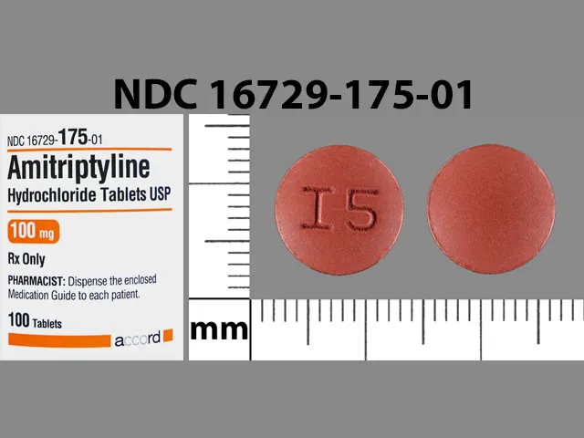 Amitriptyline (Amitid, Elavil, Endep) I5 Pill Image