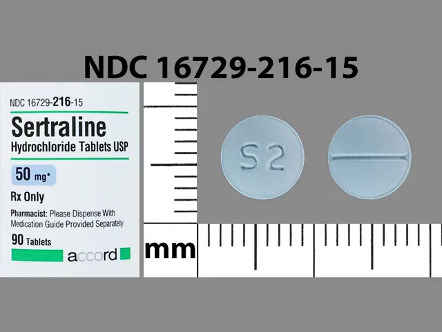 Sertraline (Zoloft) S2 Pill Image