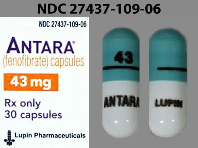 Fenofibrate 43 ANTARA LUPIN Pill Image