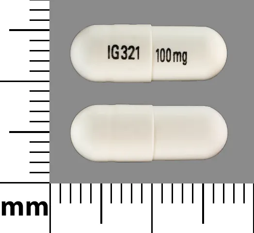Gabapentin (Gralise, Neurontin) IG321 100MG Pill Image