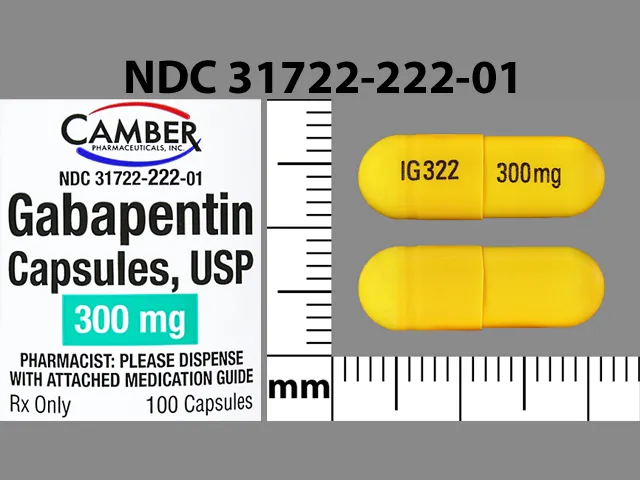 Gabapentin (Gralise, Neurontin) IG322 300MG Pill Image