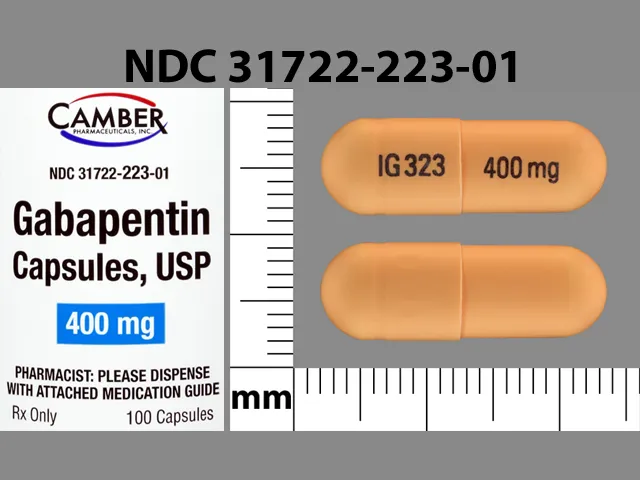 Gabapentin (Gralise, Neurontin) IG323 400MG Pill Image