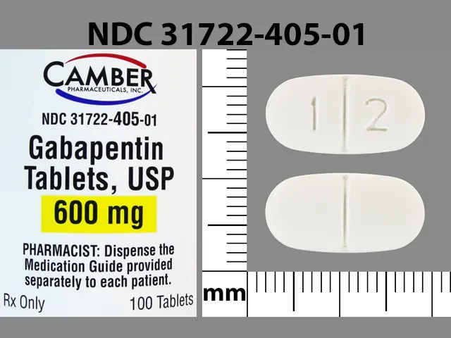 Gabapentin (Gralise, Neurontin) 1 2 Pill Image