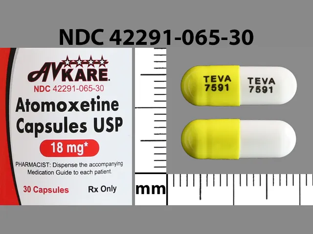 Atomoxetine (Strattera) TEVA 7591 TEVA 7591 Pill Image