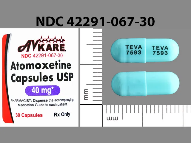 Atomoxetine (Strattera) TEVA 7593 TEVA 7593 Pill Image
