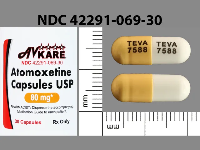 Atomoxetine (Strattera) TEVA 7588 TEVA 7588 Pill Image