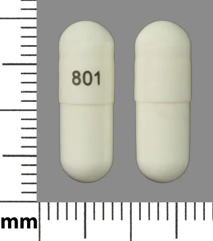 Cephalexin (Keflet, Keflex, Keftab) 801 Pill Image