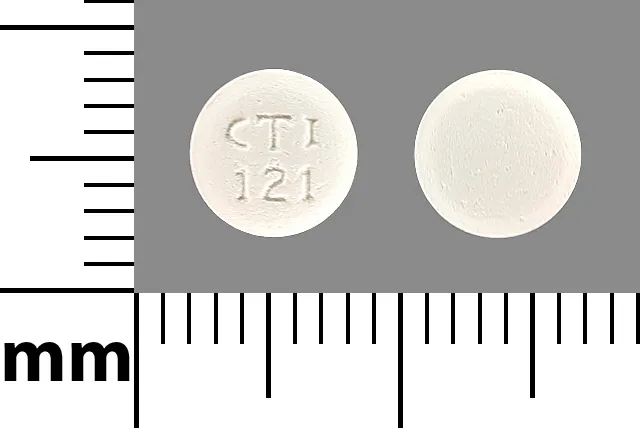 Famotidine (Pepcid, Zantac 360) CTI 121 Pill Image