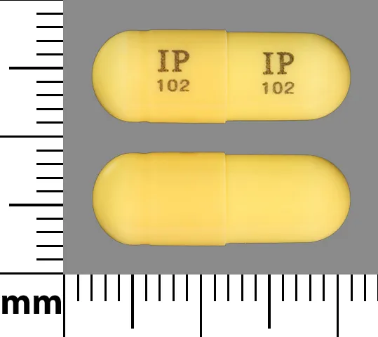 Gabapentin (Gralise, Neurontin) IP 102 IP 102 Pill Image