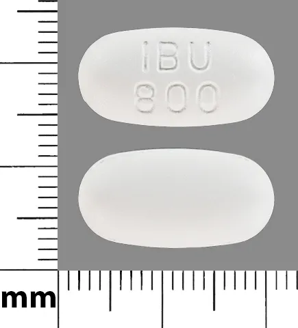Ibuprofen (Advil, Caldolor, Motrin) IBU 800 Pill Image
