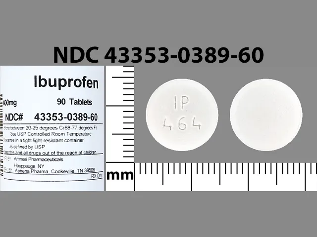 Ibuprofen (Advil, Caldolor, Motrin) IP 464 Pill Image
