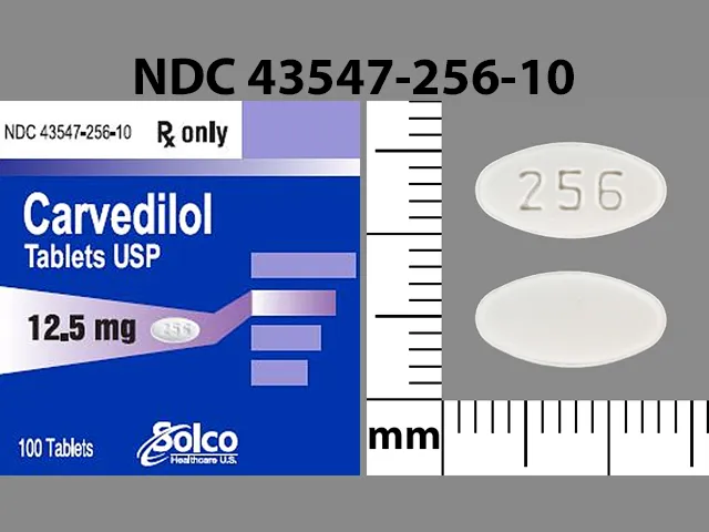Carvedilol (Coreg, Coreg CR) 256 Pill Image