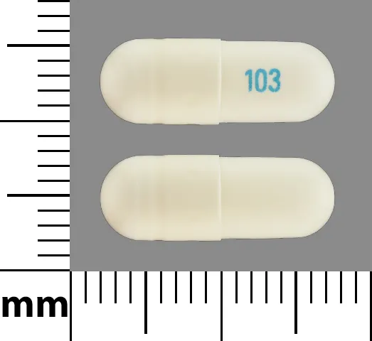 Gabapentin (Gralise, Neurontin) 103 Pill Image