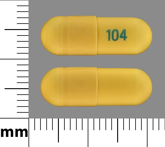 Gabapentin (Gralise, Neurontin) 104 Pill Image