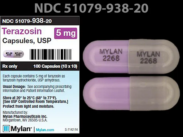 Terazosin (Hytrin, Tezruly) MYLAN 2268 MYLAN 2268 Pill Image