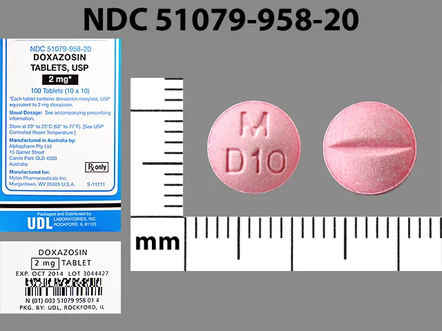 Doxazosin (Cardura) M D10 Pill Image