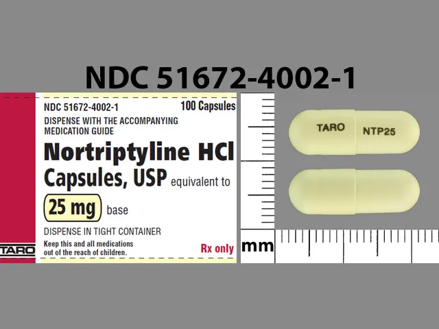 Nortriptyline TARO NTP25 Pill Image