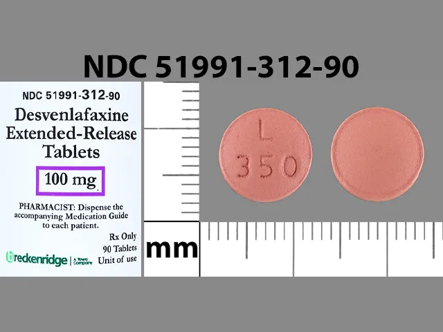 Desvenlafaxine (Pristiq) L 350 Pill Image