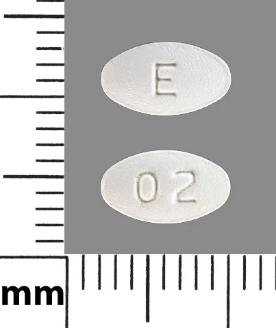 Carvedilol (Coreg, Coreg CR) E 02 Pill Image
