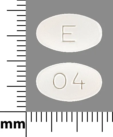 Carvedilol (Coreg, Coreg CR) E 04 Pill Image
