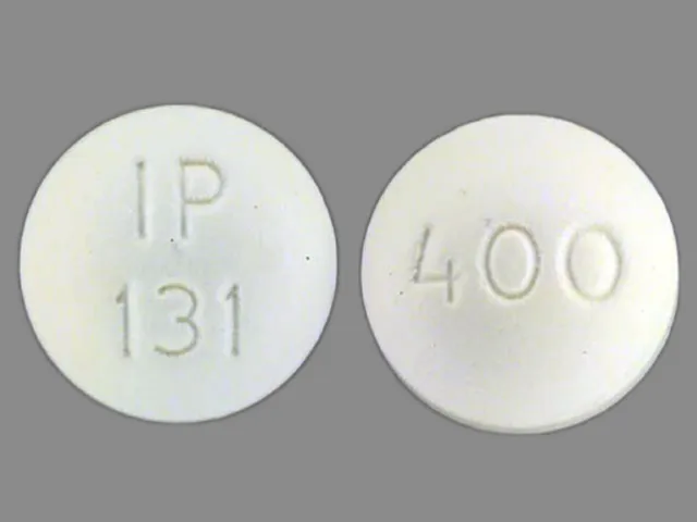 Ibuprofen (Advil, Caldolor, Motrin) IP 131 400 Pill Image