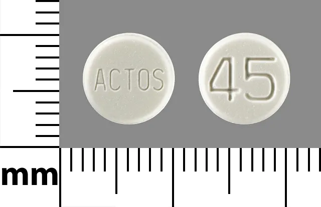 Pioglitazone (Actos) ACTOS 45 Pill Image