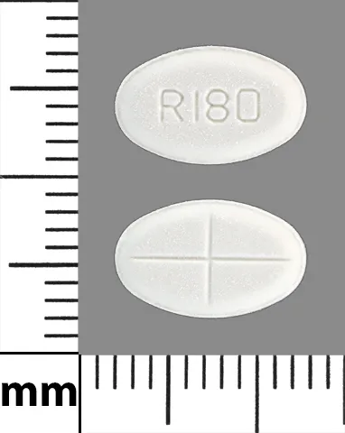 Tizanidine (Zanaflex) R180 Pill Image