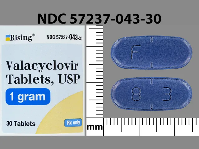 Valacyclovir (Valtrex) F 8 3 Pill Image