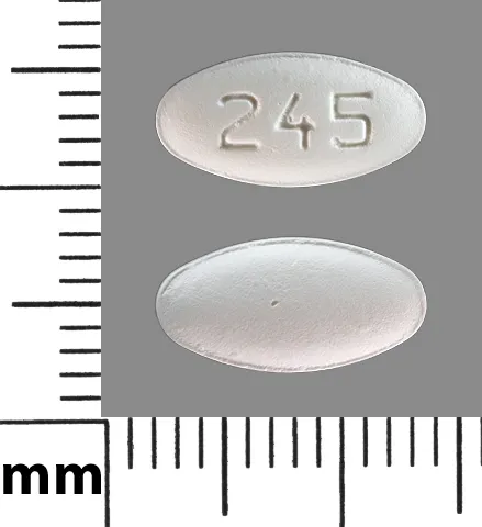 Carvedilol (Coreg, Coreg CR) 245 Pill Image