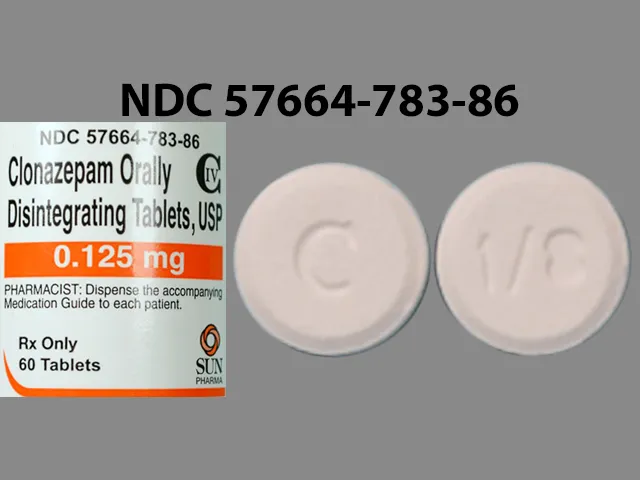 Clonazepam (Klonopin) C 1/8 Pill Image