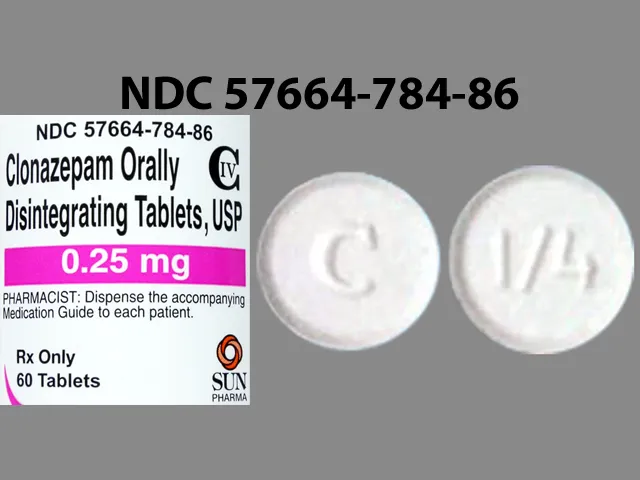 Clonazepam (Klonopin) C 1/4 Pill Image