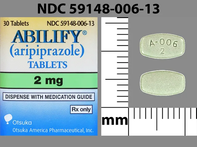 Aripiprazole (Abilify) A-006 2 Pill Image