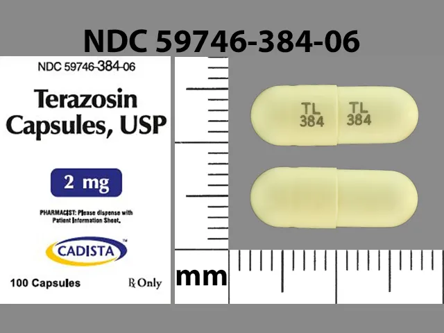 Terazosin (Hytrin, Tezruly) TL 384 TL 384 Pill Image